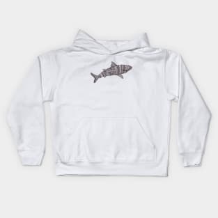 Patterned Shark Kids Hoodie